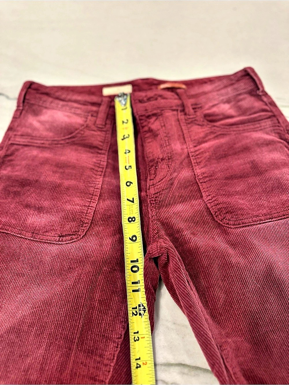 Pilcro Women’s Wide Leg Corduroy Jeans in Red Wine. Waist 29. Like New - Picture 5 of 8